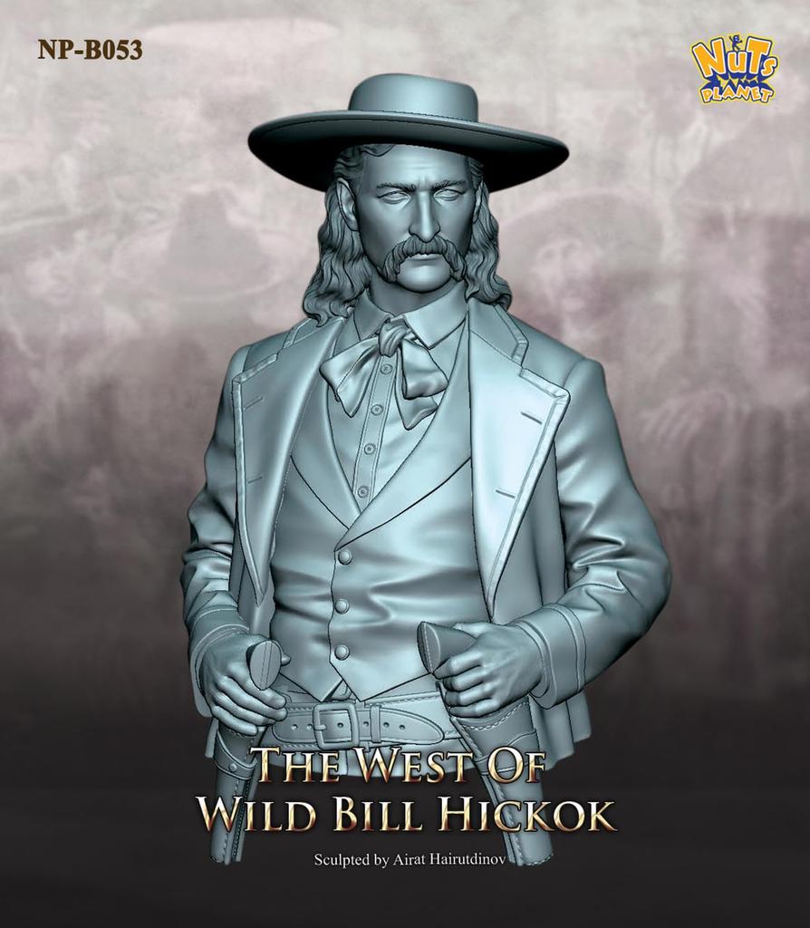 Nuts Planet Scale Bust of Wild Bill Hickok of the American West Resin Kit 1/10 NP-B053 (Human)