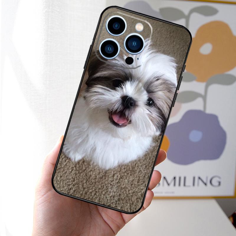 Shih Tzu Puppy Dogs Case Coque For iPhone 11 12 Pro Max Mini X XS XR 7 8 Plus Cover For iPhone 13 Pro Max Case