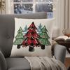New 45×45cm Christmas Throw Pillow Cover Linen Christmas Tree Pillowcase Removable Soft Pillow Cover Home Decoration