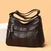 Bolso bandolera negro, bolso de hombro para viaje con correas ajustables y compartimento con cremallera, bolso de hombro adecuado para diffe