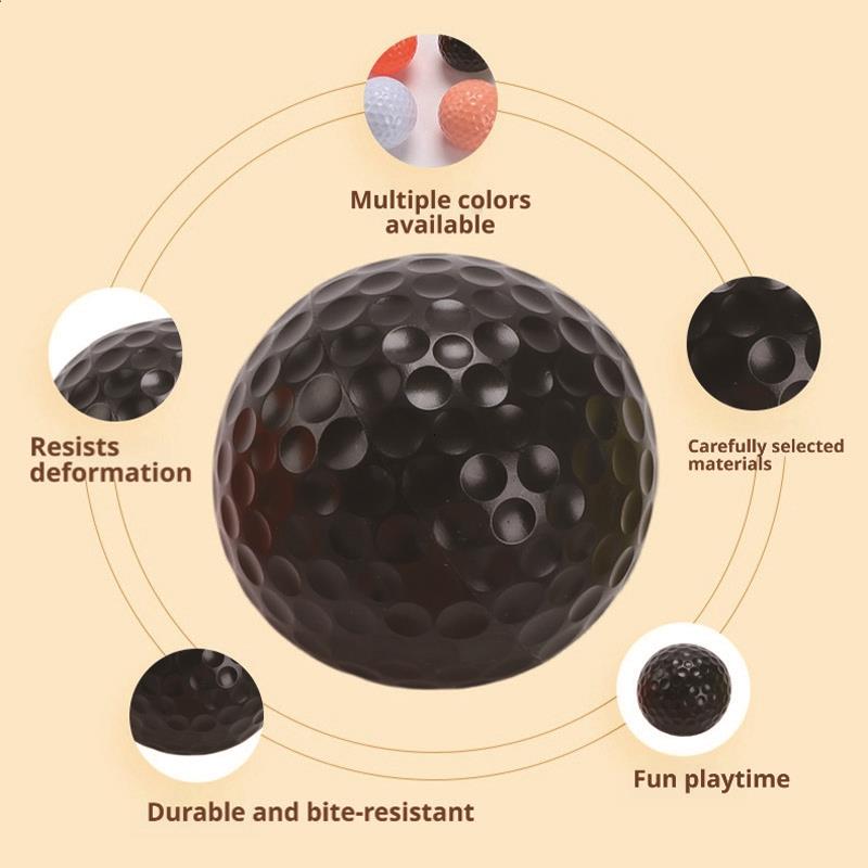 Durable Dog Toy Balls Bite-Resistant Floating Rubber Golf Ball Interactive Chew Fetch Toy for Small Medium Dogs 5
