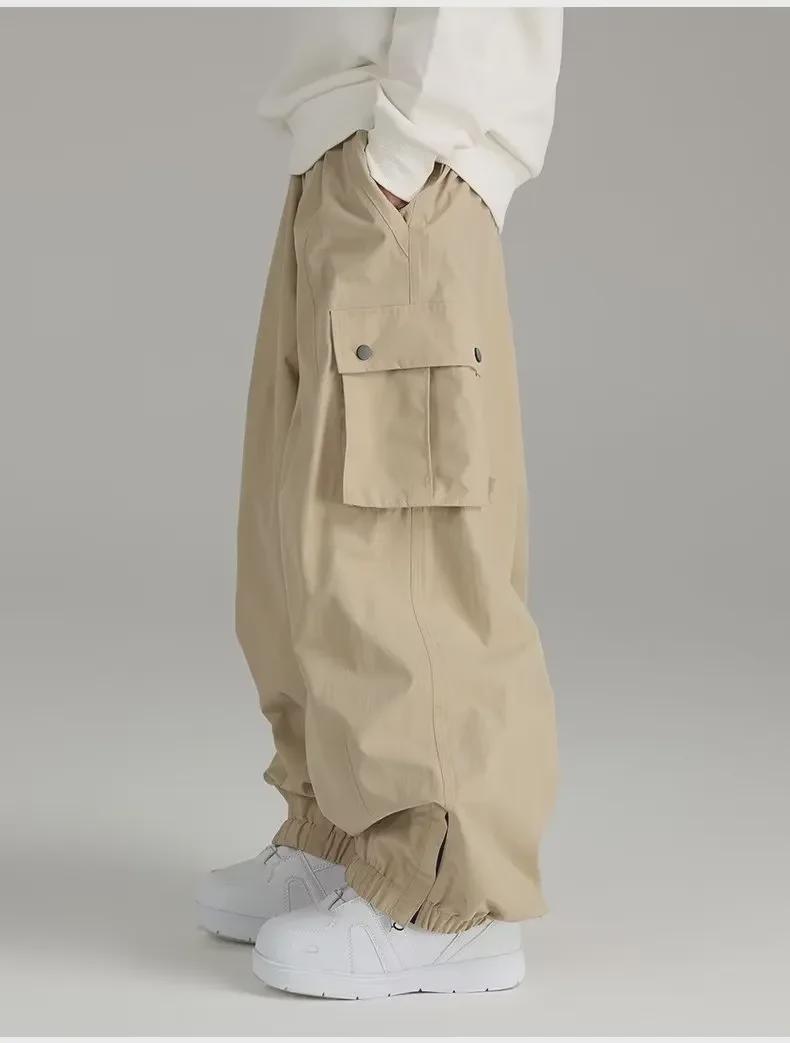 

Мужские комбинезоны больших размеров для активного отдыха: Повседневные брюки с манжетами на весну и осень XL хаки