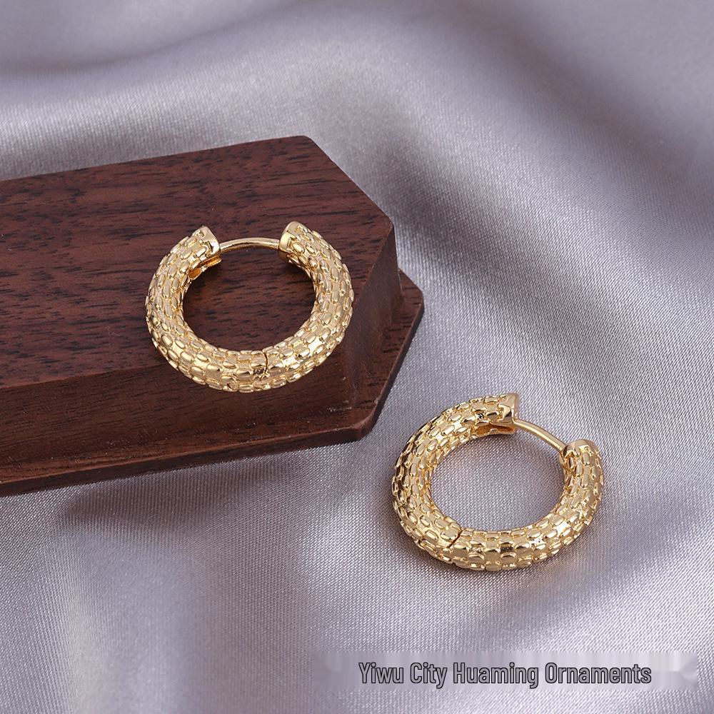 European American Style Luxury Stud Earrings: Elegant Cross-border Niche Hoops, Versatile Celebrity-inspired Accessories