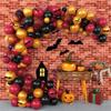 Halloween Bat Balloon Garland Arch Kit Black Orange Ballon 3D Bat Spider Sticker Eye Pumpkin Halloween Party Decoration Supplies