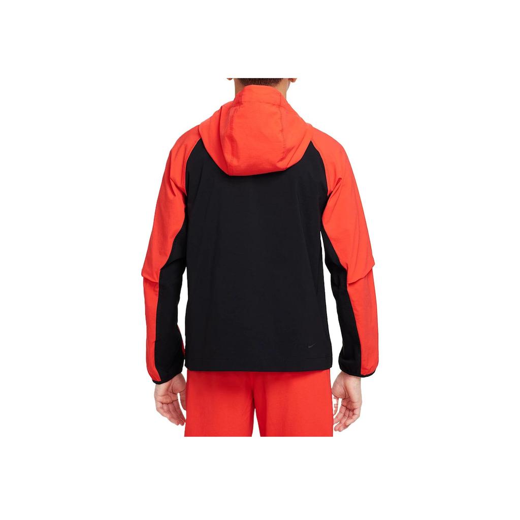 Nike Color Block Hooded Zipper Long Sleeve Jacket Kids Jackets Orange HQ8911-011