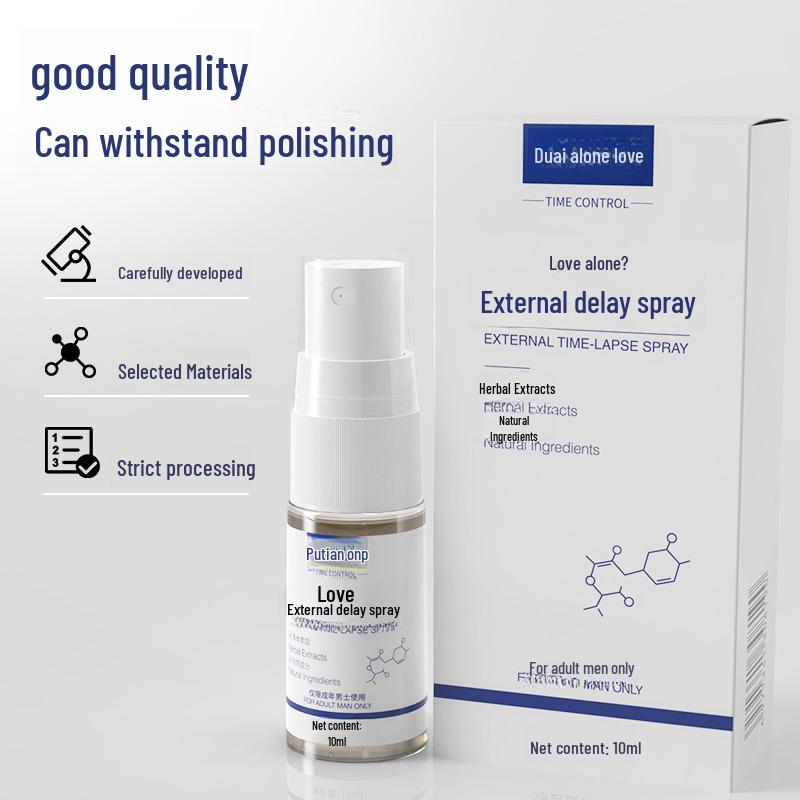 Duai Blue & White External Delay Spray - Adult Sex Aid, 200ml Box