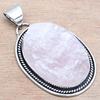 Pendant Pink Rosequartz Drusy Gemstone Mother's Day Gift Silver Jewelry 2"