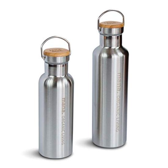 ORGANIC LIVING Długa butelka ze stali nierdzewnej 500 ml, podwójna struktura próżniowa, długie utrzymywanie ciepła [mana.]