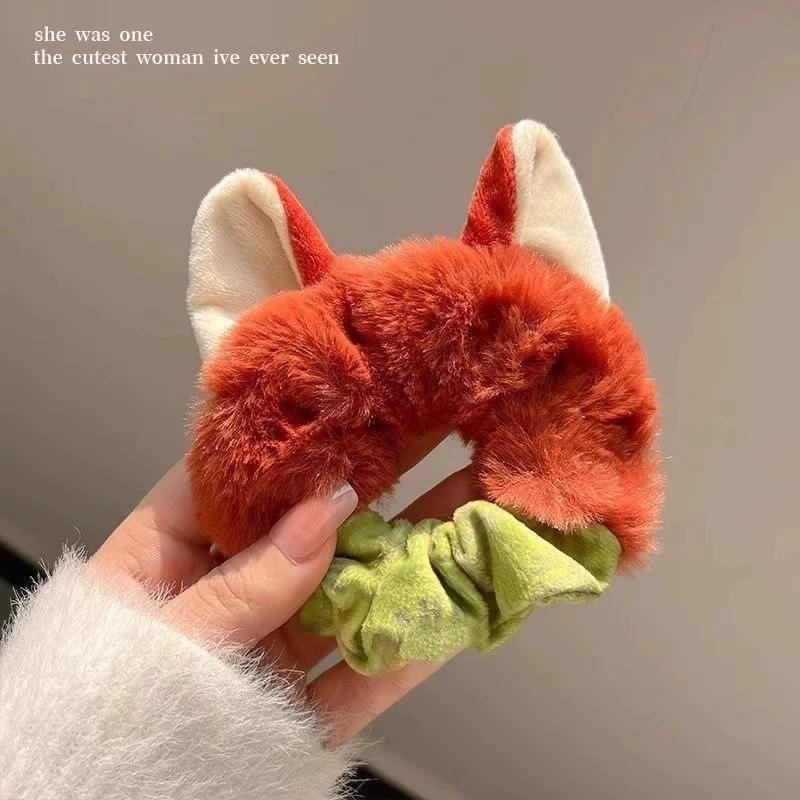 

Crazy Animal City Judy Nick plush large intestine hair band autumn and winter niche cute cartoon versatile hair accessories wholesale