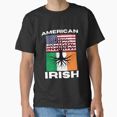 Usa Ireland Flag Irish Roots American Born Tr Tshirt Made In Usaus Size S2xl