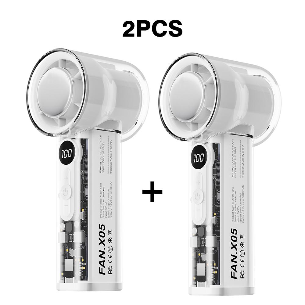 Portable 3000mAh Handheld Fan - 100-Speed Turbo Cooling, USB Rechargeable Mini Personal Fan for Travel, Camping & Outdoor Use