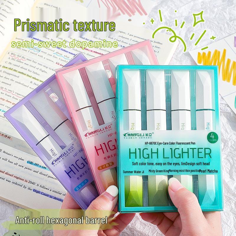 Eye-Protective Highlighters: Fluorescent Marker Pen for Student Planners and Journals