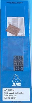 Tetra Model Seria AA II Wojna Światowa Niemieckie Pasy Bezpieczeństwa Części do Modelu Plastikowego AA3205 1/32 (Beżowy)
