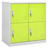 VidaXL Lockable Locker Cabinet Storage Cabinet Storage Organizer Office Cabinet Light Grey 336435