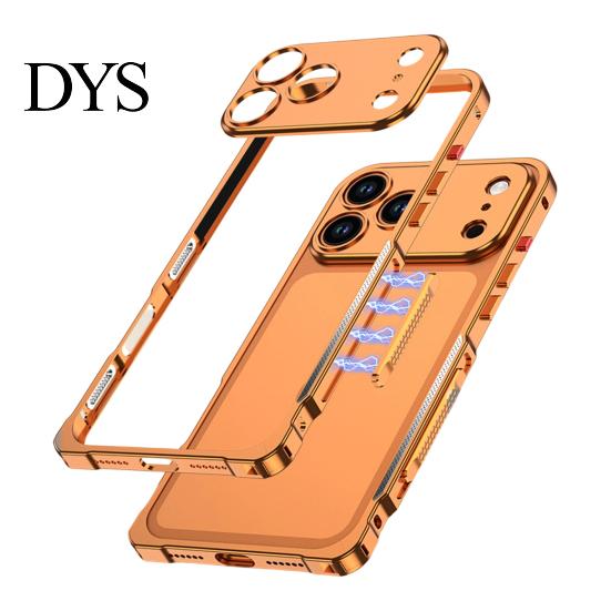 Odnímatelný chránič objektivu fotoaparátu Kovové pouzdro pro iPhone 18 Pro a Max, Tenký magnetický nárazník odolný proti poškrábání Chladicí rám s