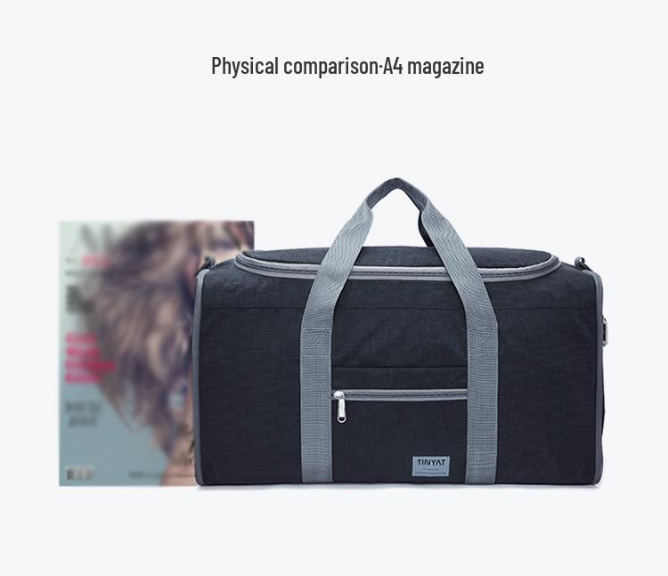 Portable Foldable Travel Bag with Large Capacity and Trolley Handle Attachment