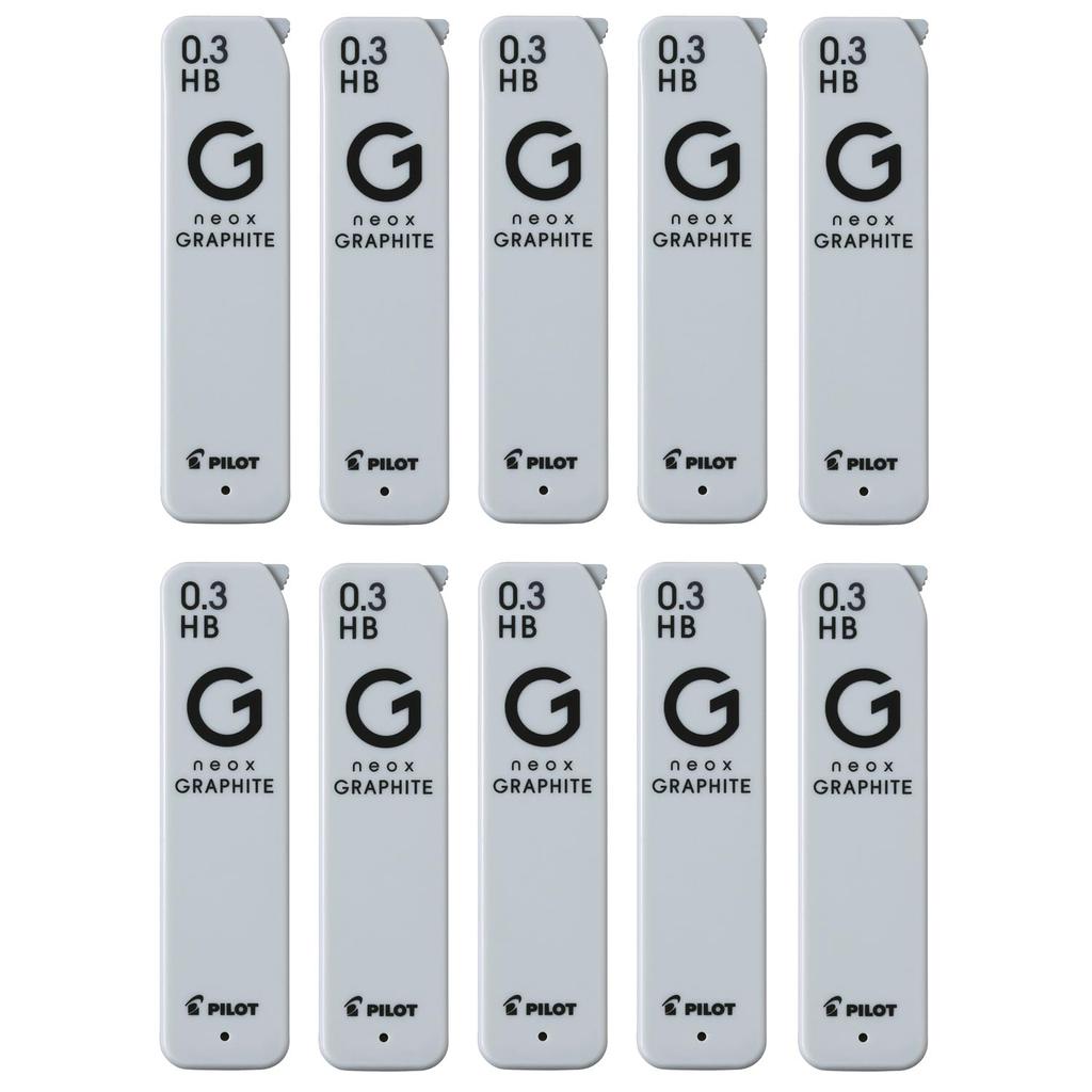 PILOT Neox Graphite Mechanical Pencil Lead Refills, 0.3mm HB, 10-pack (10HRFG03HB)