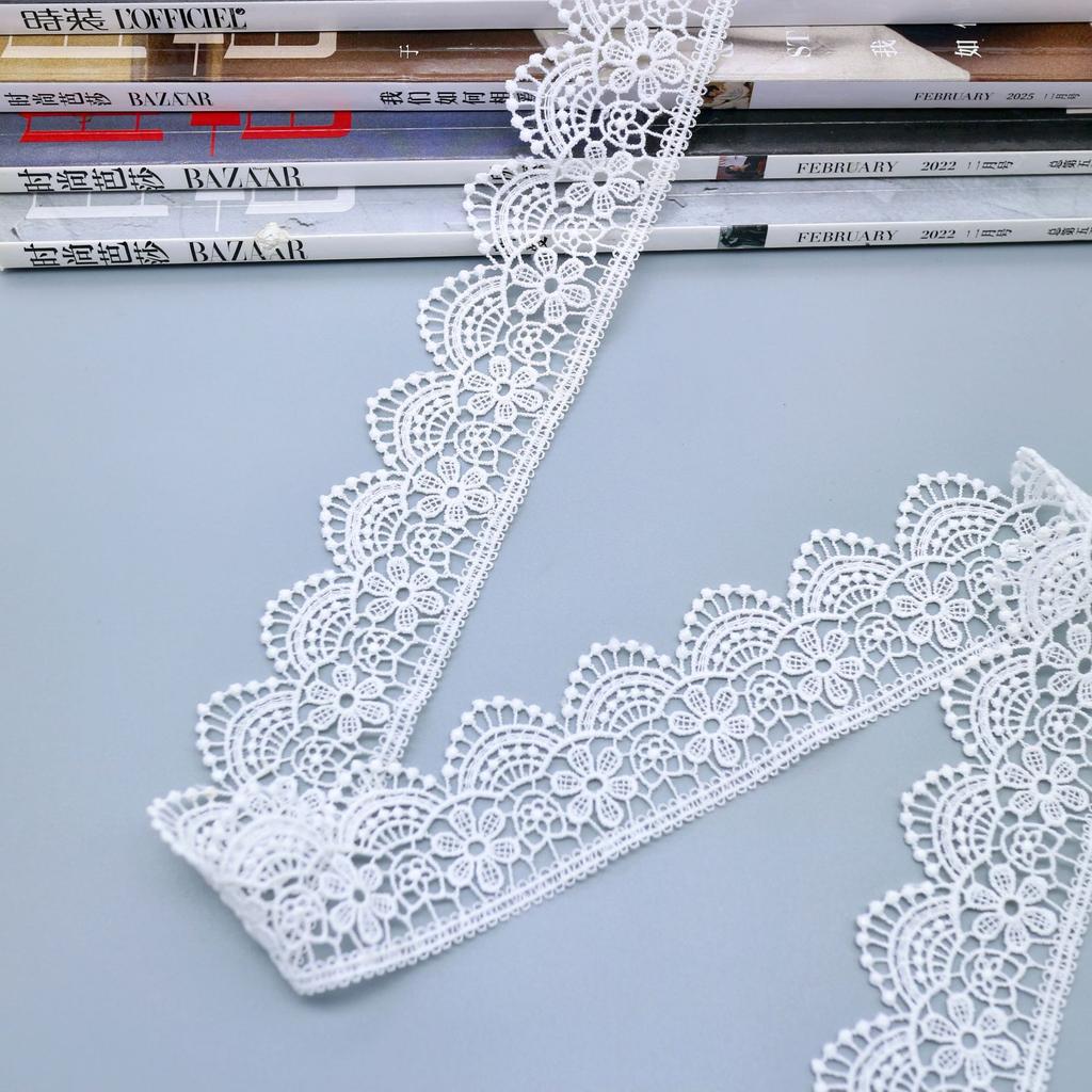 Unilateral Water-Soluble Barcode Lace, Milk Silk Embroidery Diy Accessories, Children'S Dress Lace