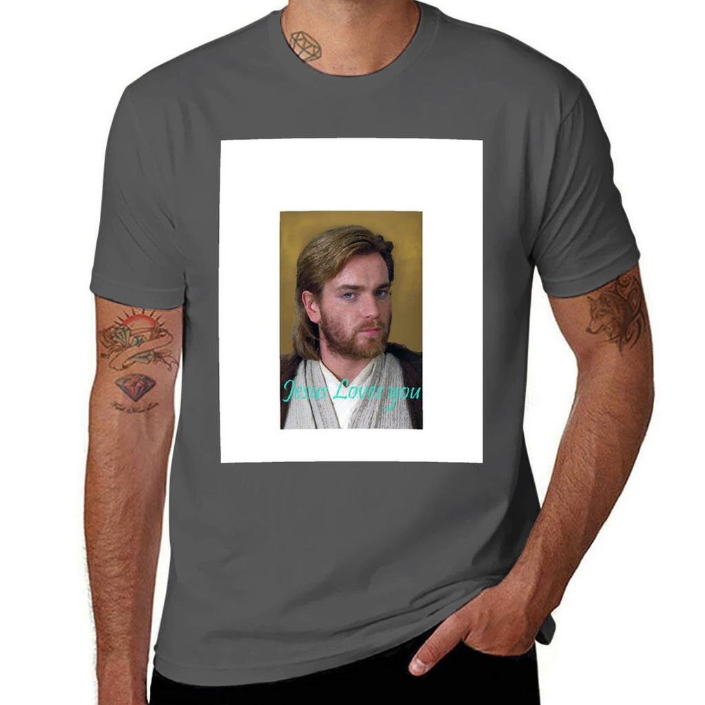 Space Jesus Loves You Ewan Mcgregor Tshirt Daily Wear Print Tshirt