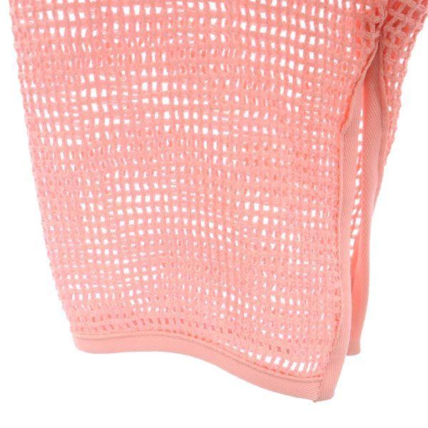 unused CLANE Long sleeve Cut 1 pink Loose mesh long-sleeved T-shirt Women Used