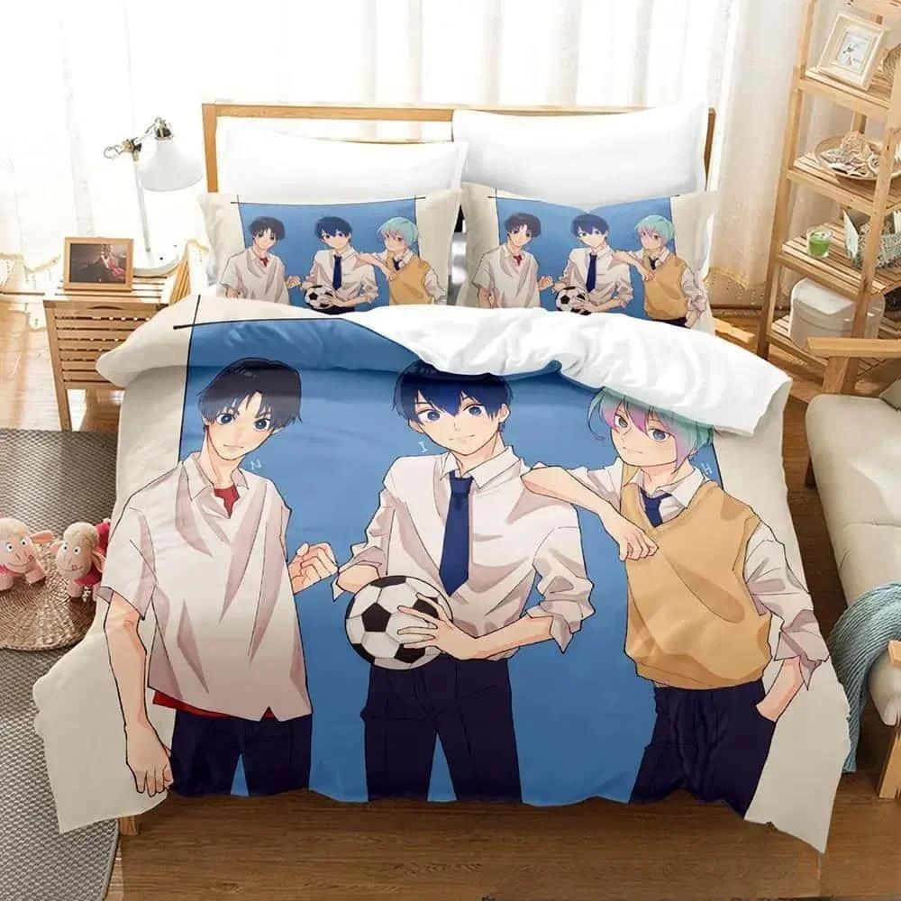 Fashion 3D Print Anime Blue Lock Bedding Set Boys Girls Twin Queen King Size Duvet Cover Pillowcase Bed Boys Adult Home Textiles