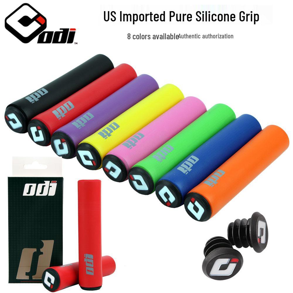 Ultra-light USA ODI Silicone Mountain/Road Dirt-Resistant Bike Handlebar Grips - Shock Absorbing, Foldable Design