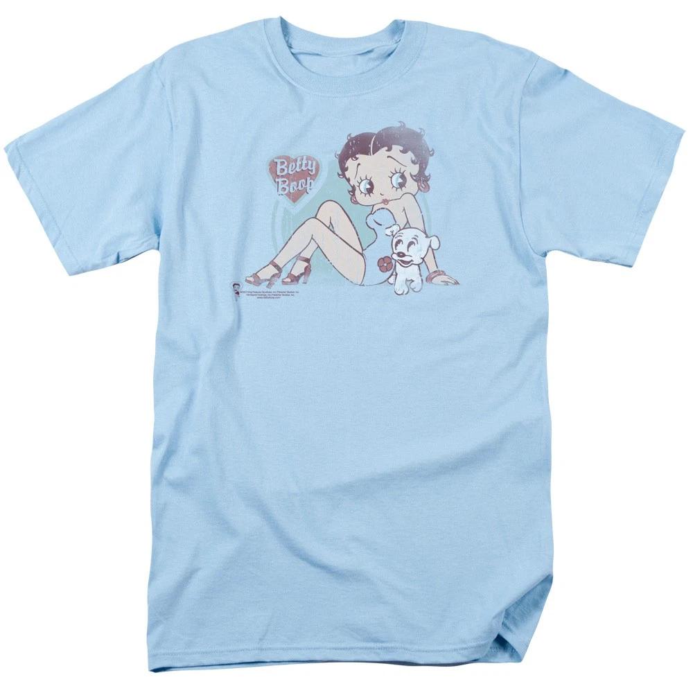 Betty Boop - Vintage Pin Pup - Unisex Short Sleeve Children s T-shirt - Blue 100