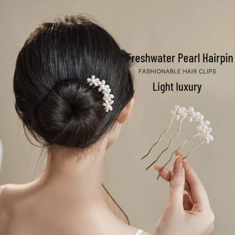CHIMERA Freshwater Pearl Hair Comb One Size