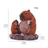Garten Capybara Statue Mutter und Kind Skulptur Schreibtisch Ornament Rasendekoration für Innen