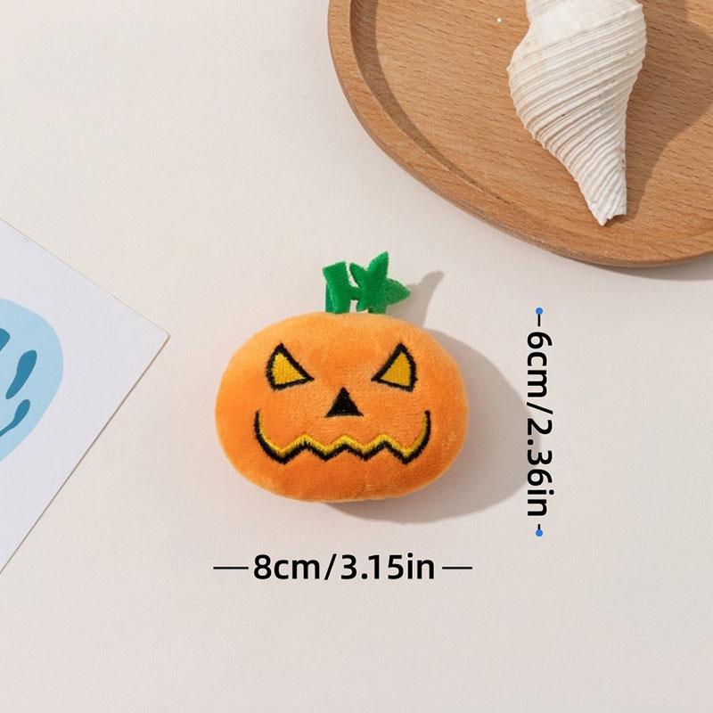 Pumpkin Halloween Dolls Large Pumpkin Ghost Face Modelling Halloween Cat Toys with Bb Call Bite-resistant Teething