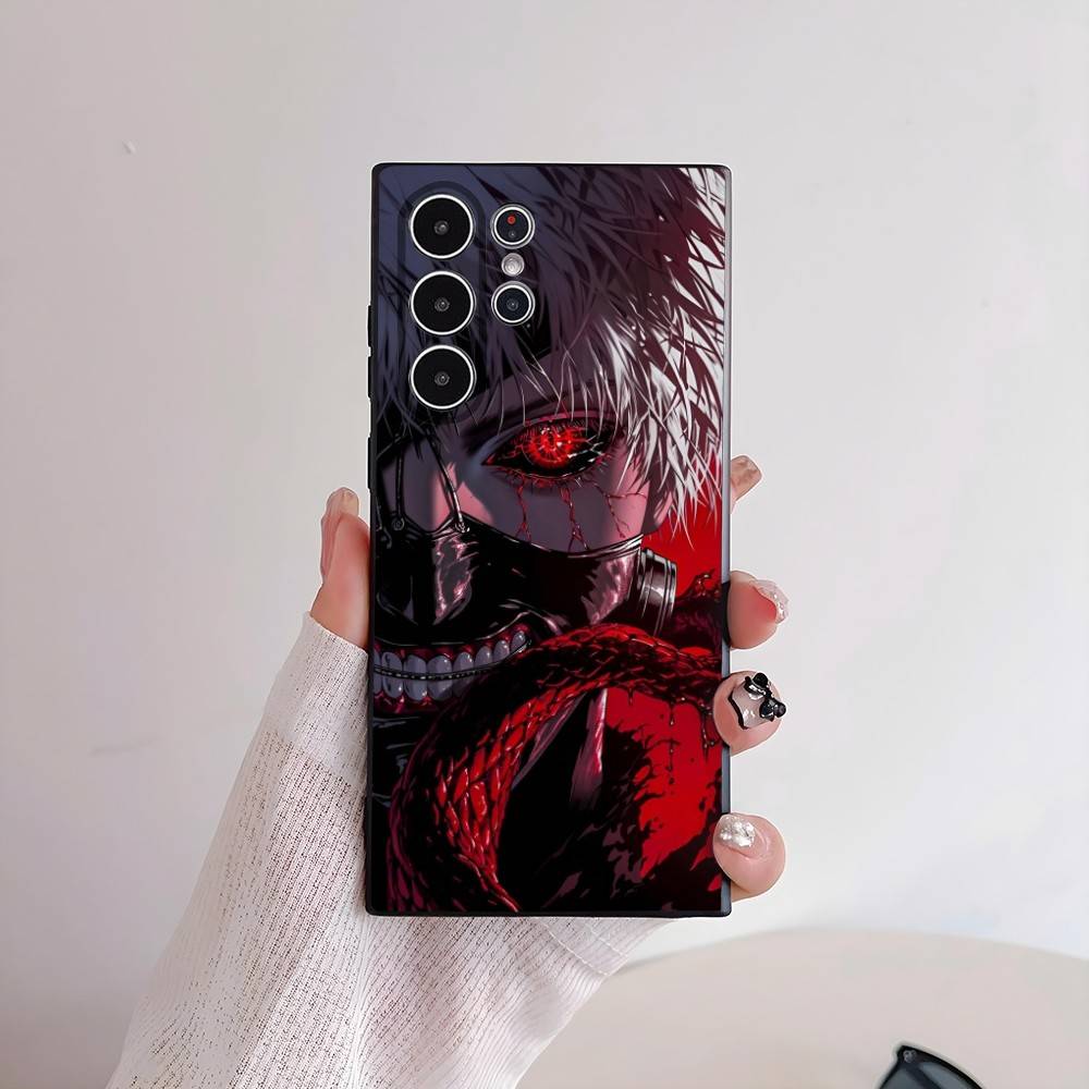 Anime T-Tokyo G-Ghoul Kaneki Phone Case For Samsung Galaxy S25 S24 S22 S23 Ultra S21 S20 Plus Frosted Non-Slip Full Soft Cover