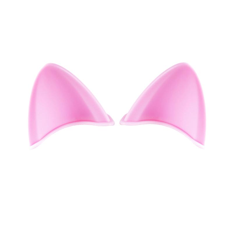 2pcs Universal Helmet Cat Ears Decoration Moto Electric Car Driving Styling Cute Cat Ears Stickers Decor Helmet Accessories