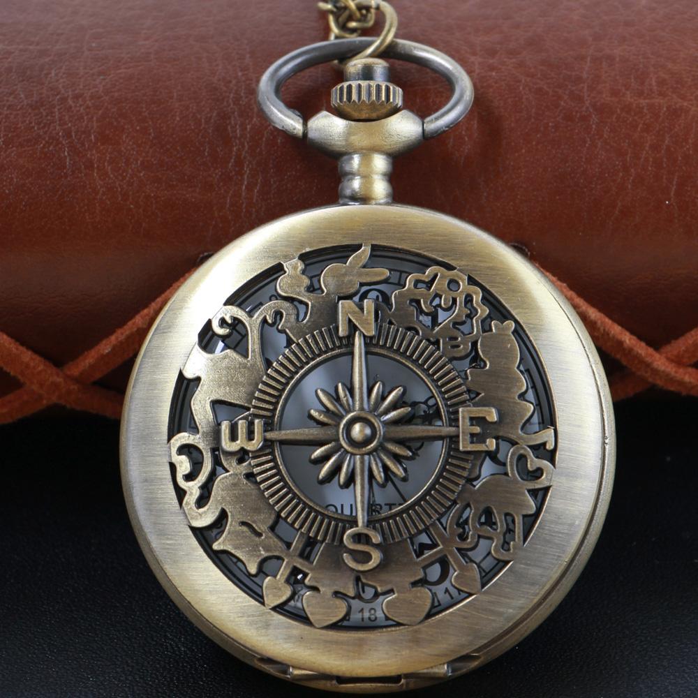 

New Bronze in Wonderland Theme Quartz Pocket Watch Pendant Pocket Necklace Watches with FOB Chain Gifts Dropshipping синий