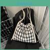 Trendy Plaid Large Capacity Korean Style Tote Bag For Women 2023 Chic