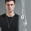 Colar com Formato de Fone de Ouvido Masculino Tendência Terroir Cool Dança Hip Hop Street Corrente para Suéter de Aço Titânio