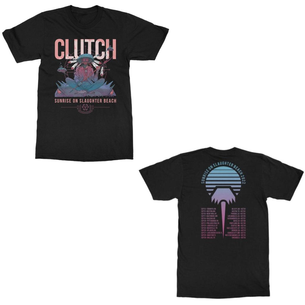 Clutch Band Graphic Cotton Tshirt Unisex Summer Short Sleeve Fashion Brand Tee Luxury Casual Vintage Retro Top