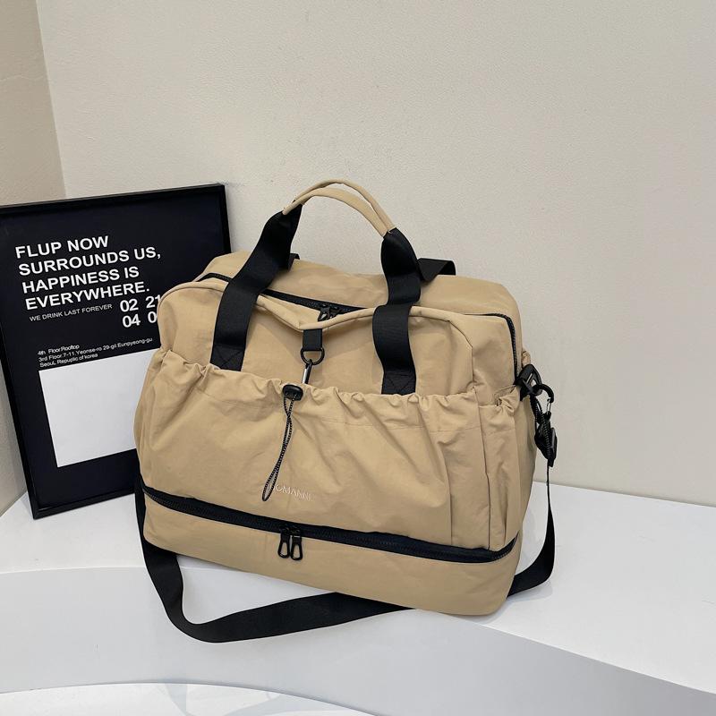 Dry and Wet Separation Fitness Bag, Men and Women, Couples, Short-distance Travel Bag, Simple Leisure, Large-capacity Shoe Compartment, Duffel Bag.