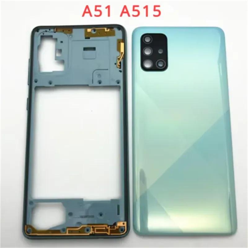Vollständiges Gehäuse für Samsung Galaxy 71 2020 715 715F 51 515 Mittelrahmen Akku-Rückseite Rückkamera-Objektiv