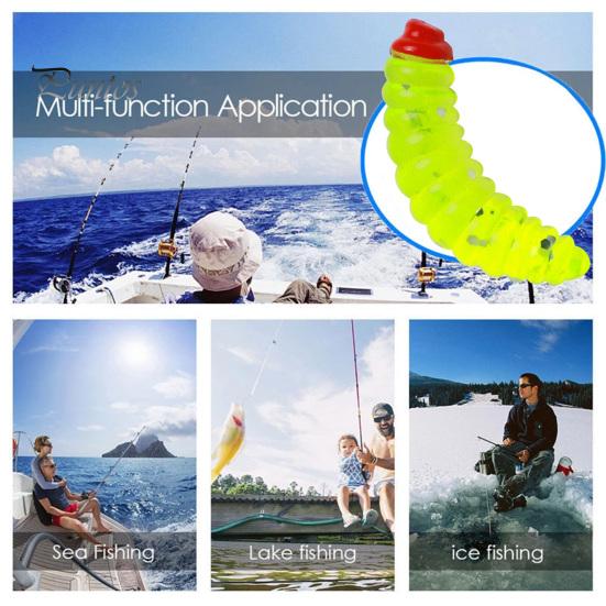 Wide Range Fishing Bait 50Pcs/Bag Soft Lure Baits Simulated Red-Mouthed Mealworm Shape Maggot Grub Tackle Brightly Colored Fish