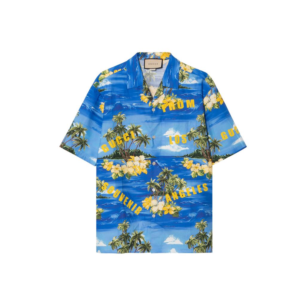 Gucci Printed Cotton Poplin Bowling Shirt 694124-ZAJSR-4464