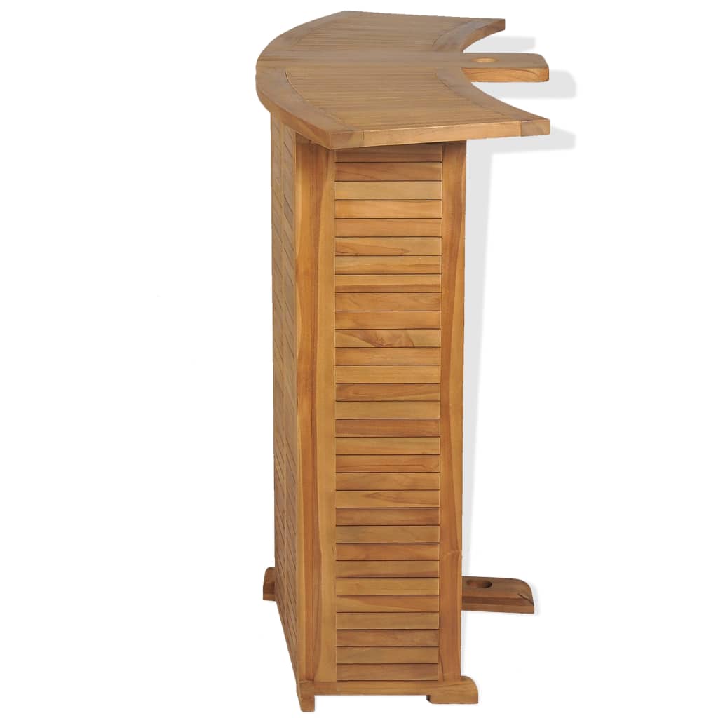 Folding Bar Table 155 X 53 X 105 Cm Solid Teak