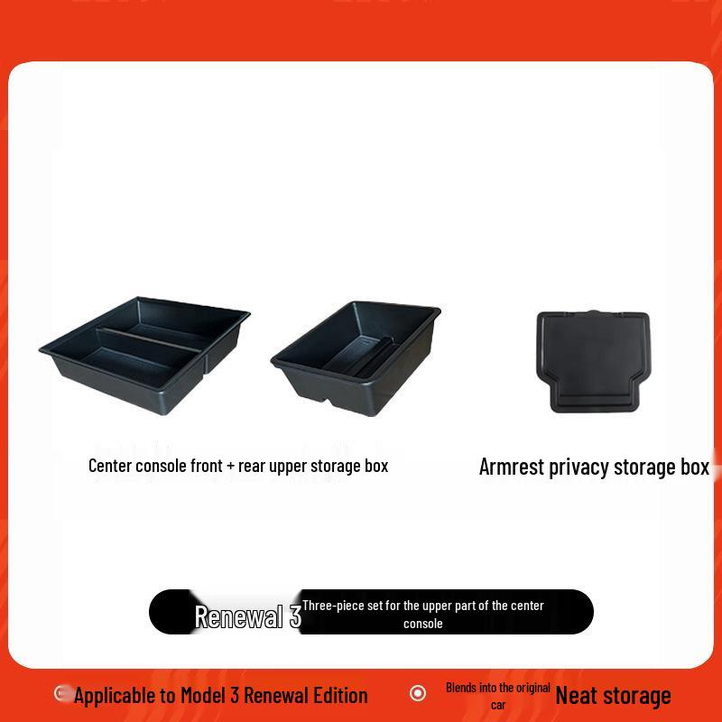 Tesla Model Y Mittelkonsolen-Aufbewahrungsbox - Aufgearbeitetes Innenraumzubehör