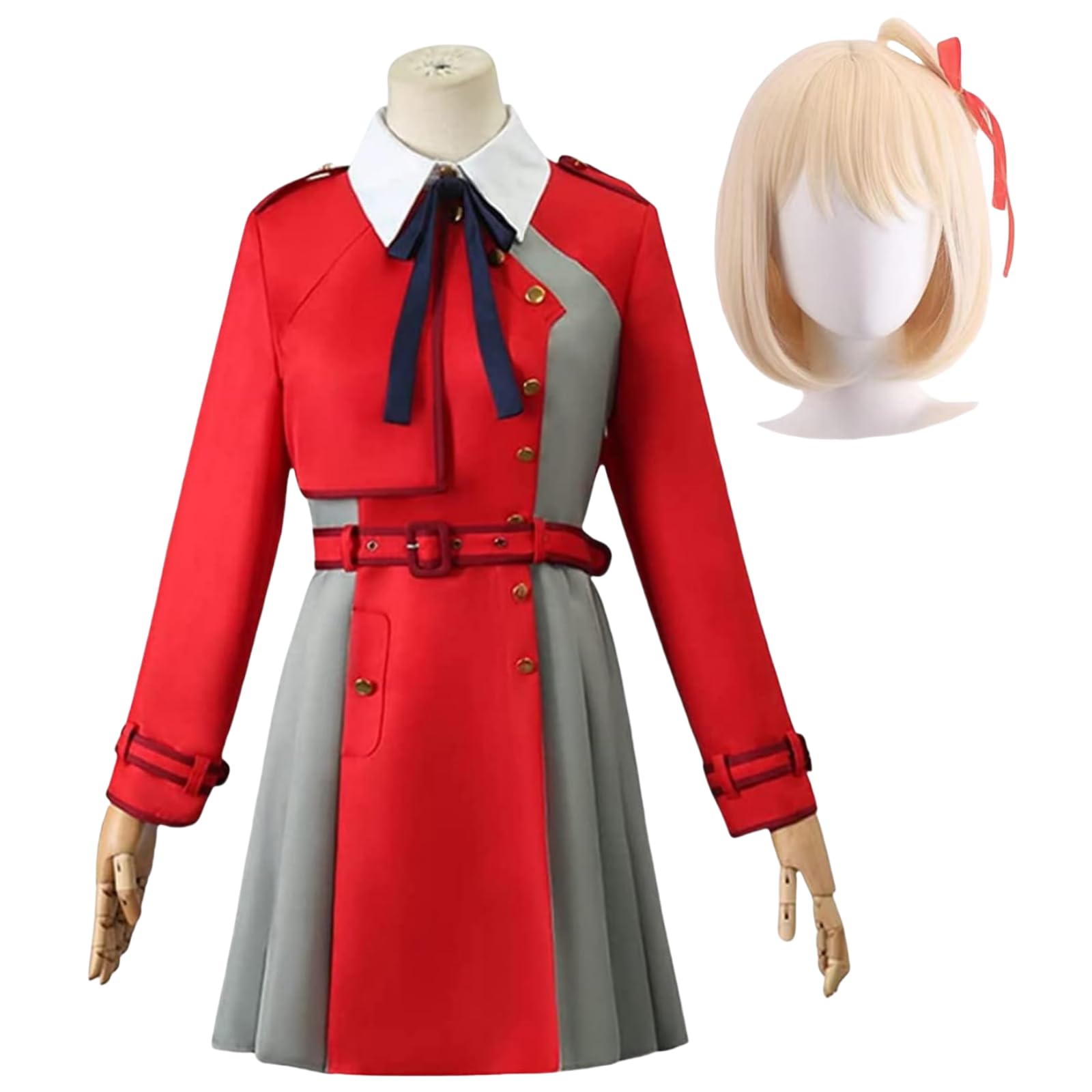 

COSSA Licorice Recoil Chizuka Nishikigi Takina Inoue Косплей Костюм Косплей Униформа Для Взрослых Событие Такина Иноуэ Парик Костюм (XXL, Чизука Нишикиги +