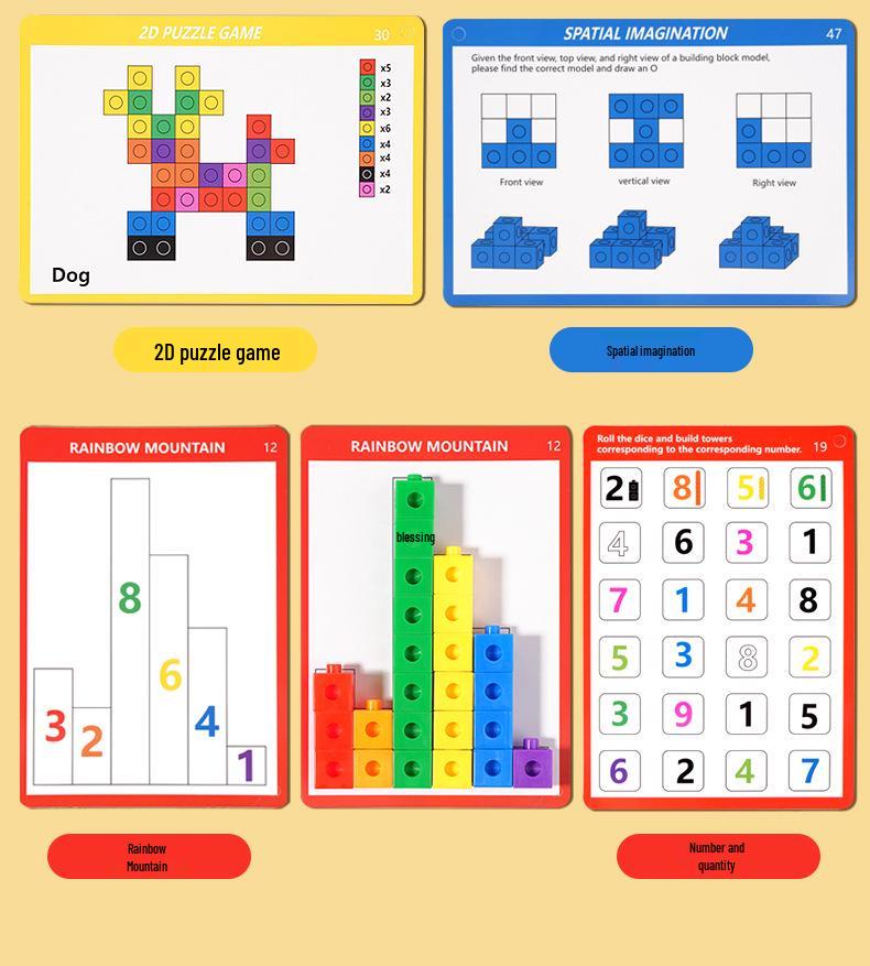 Montessori Educational Building Blocks for Kids: Enhance Spatial Thinking and Intellectual Development with Durable Plastic Toys.