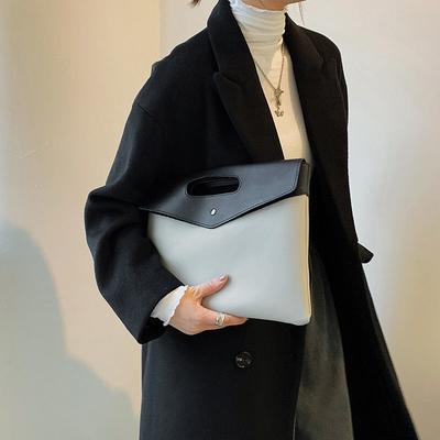 Retro Fashion Handbag Small Business Handbag Minimalist Briefcase Korean Version Retro Casual Clutch Bag