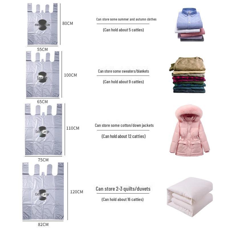 

«Водонепроницаемые упаковочные сумки большой вместимости для багажа, одежды и одеял — прочное и портативное решение для хранения из пластика» 10-Pack