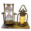 Antique Flow Sand Street Lamp Pen Holder Student Gift White Hourglass Color Changing Small Night Light Ornaments
