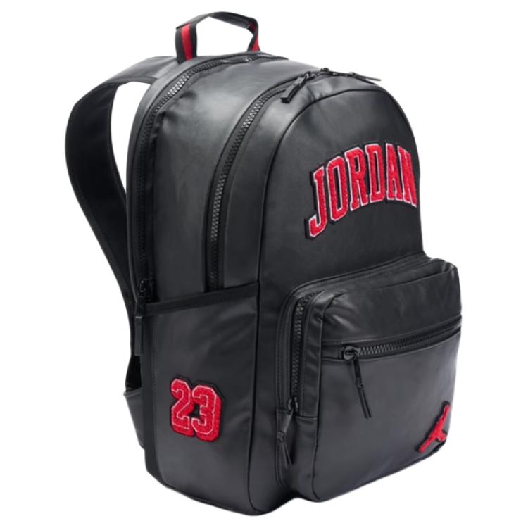 New Jordan Synthetic Leather Backpack Unisex Black II7300-010