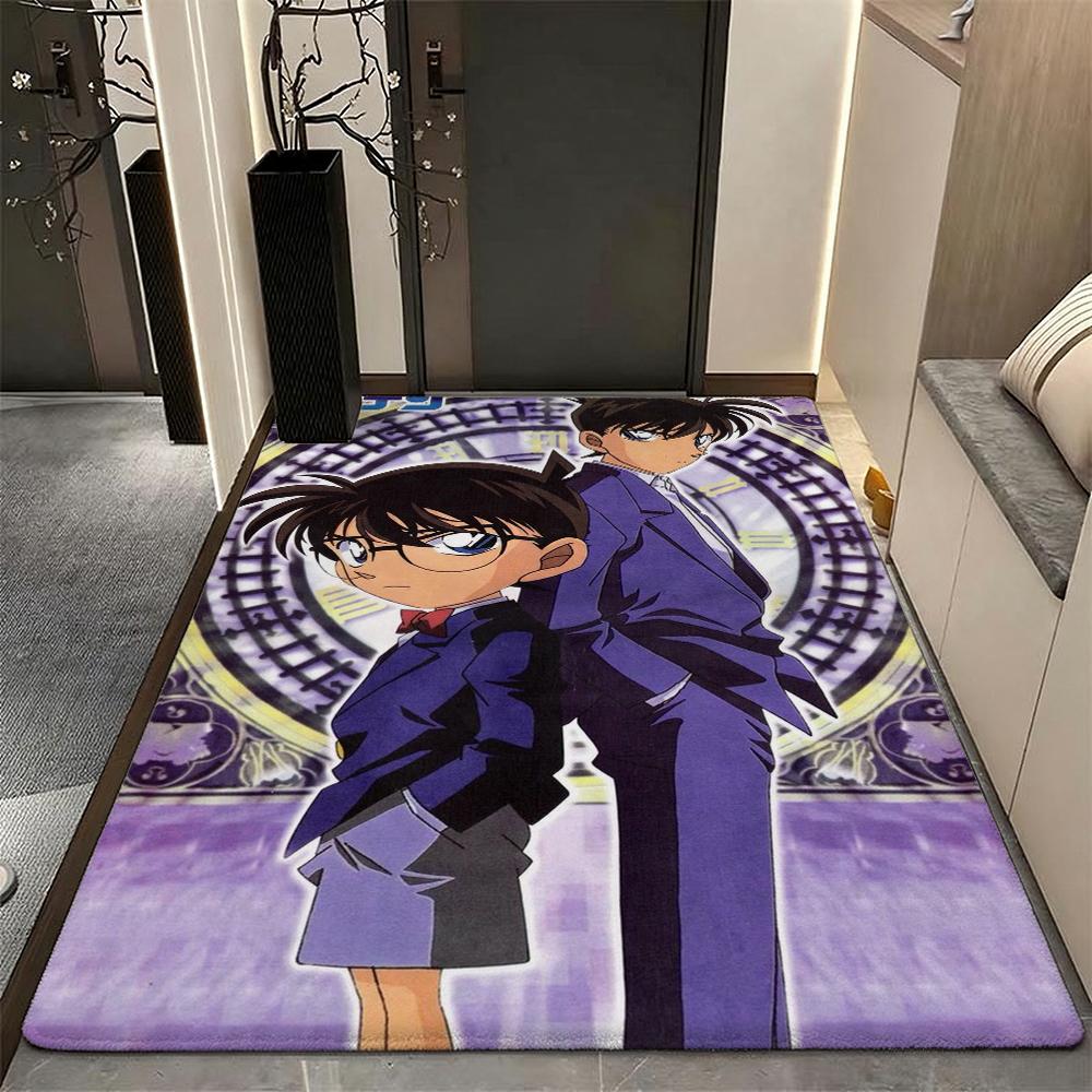 Detective Conan Anime Character Collection Theme Rug Thick Nonslip Carpet For Kids Bedroom Play Area Home Party Decor Great Holiday Gift