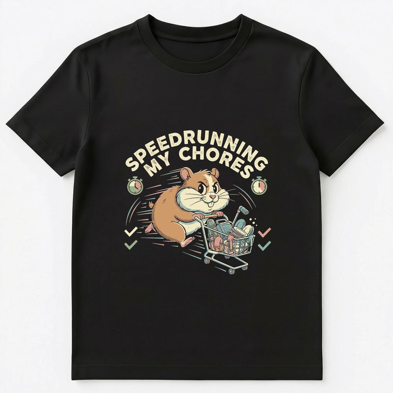 

Busy Adult Hamster Chores Speedrunning Gaming Unisex T-Shirt L